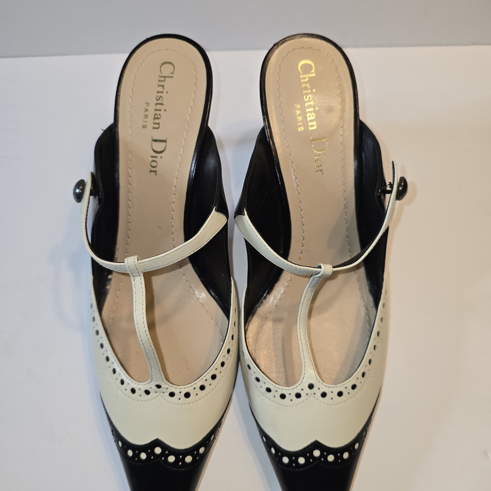 Dior Women's Black and Cream Shoes
